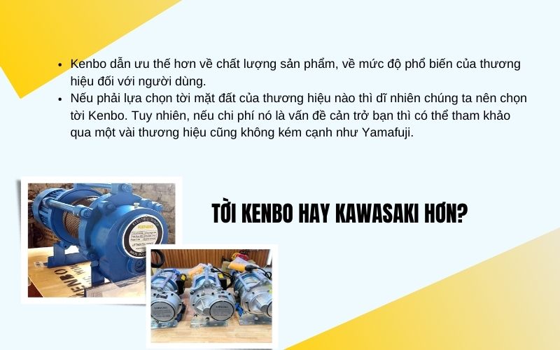 Tời Kenbo hay Kawasaki hơn