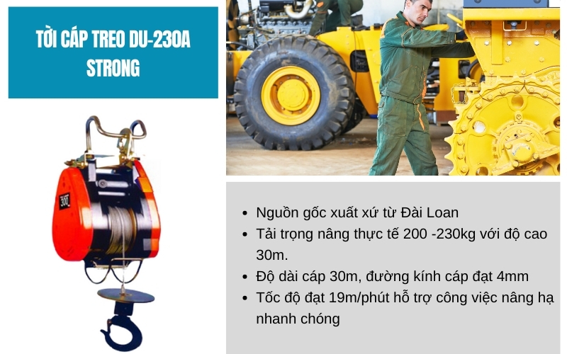 Tời cáp treo Du-230A Strong