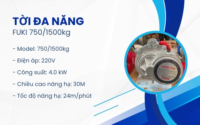 Tời đa năng FUKI 750/1500kg