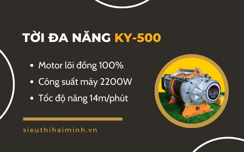 Tời đa năng KY-500 tải trọng 500kg -1000kg