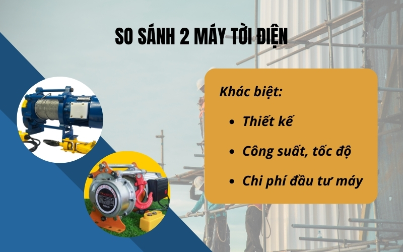 Tời điện KCD 750/1500 và  KY-750 Yamafuji, model nào hơn