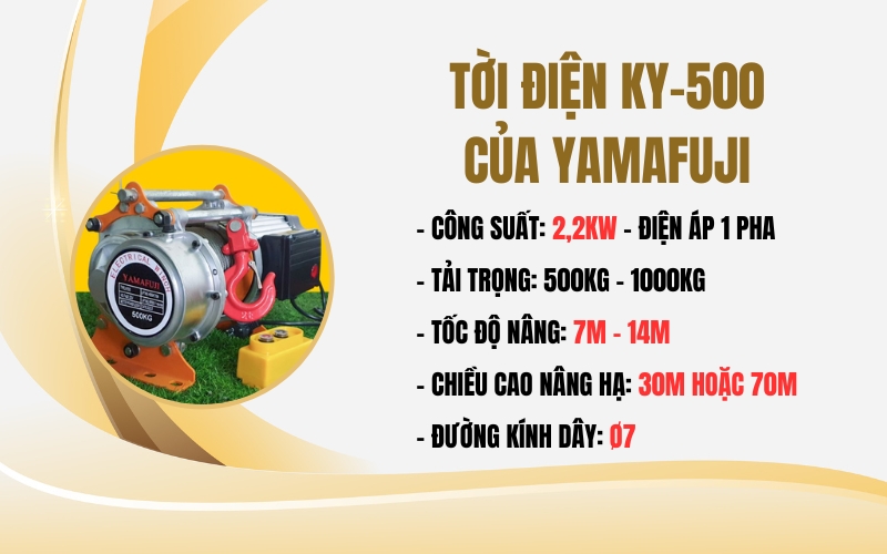 Tời điện KY-500 của Yamafuji