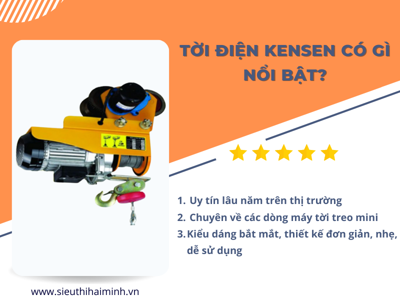 Tời điện Kensen có gì nổi bật