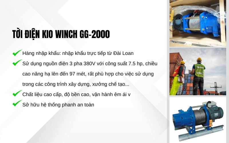 Tời điện Kio Winch GG-2000