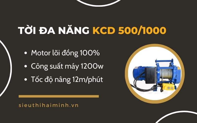 Tời điện đa năng KCD 500/1000
