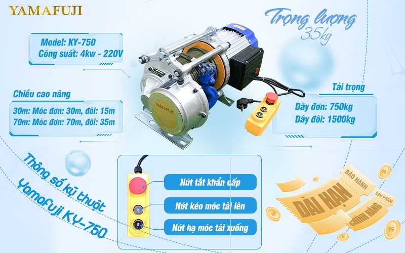 Tời điện đa năng Yamafuji KY-750