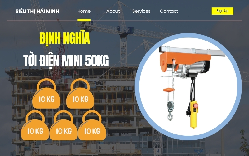 Tời điện mini 50kg - định nghĩa