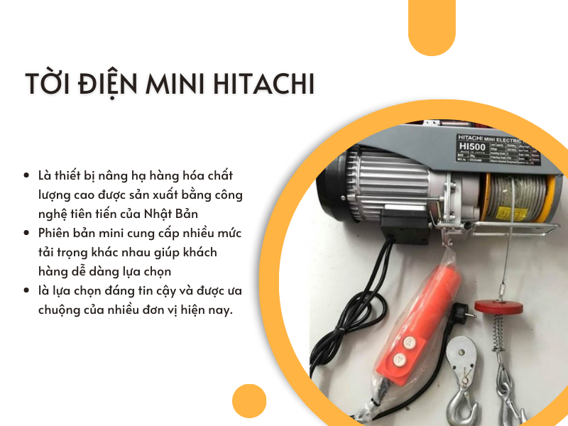 Tời điện mini Hitachi