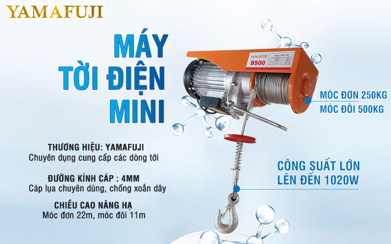 Tời mini B500 của Yamafuji