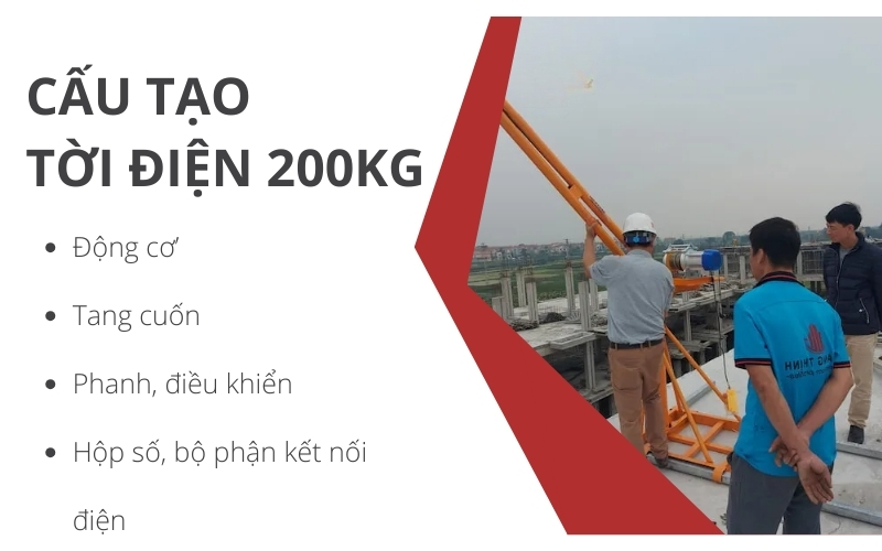Tổng quan tời điện 200kg