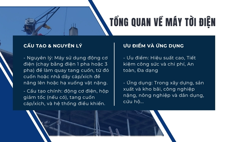 Tổng quan về máy tời điện