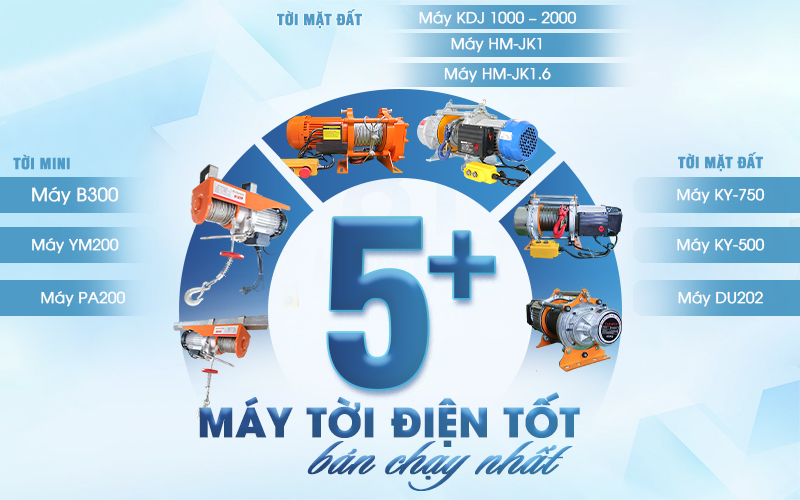 Top các dòng máy tời điện bán chạy