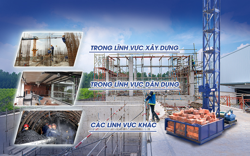 Ứng dụng của tời vận thăng