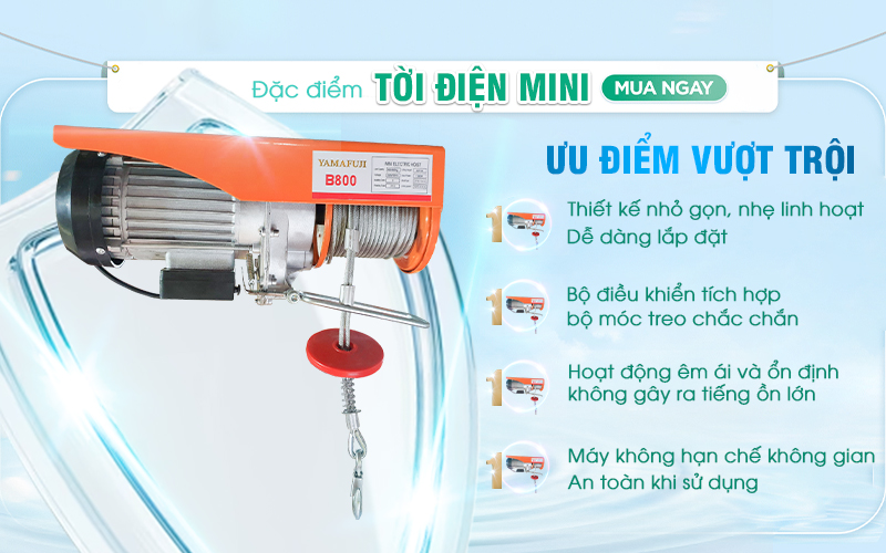 Ưu điểm vượt trội của máy tời mini