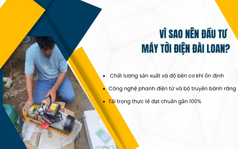 Vì sao nên đầu tư máy tời điện Đài Loan?