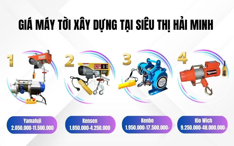Giá máy tời xây dựng tại Siêu thị Hải Minh