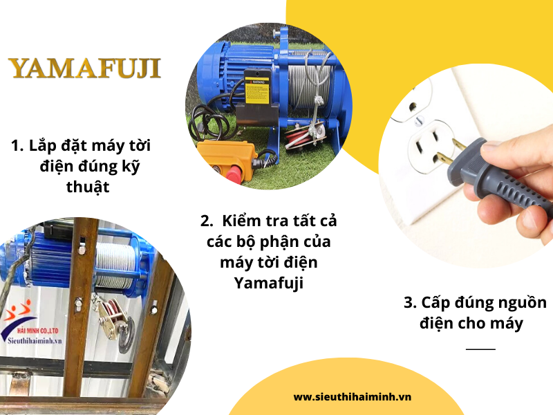 Sử dụng máy tời điện Yamajfuji hiệu quả