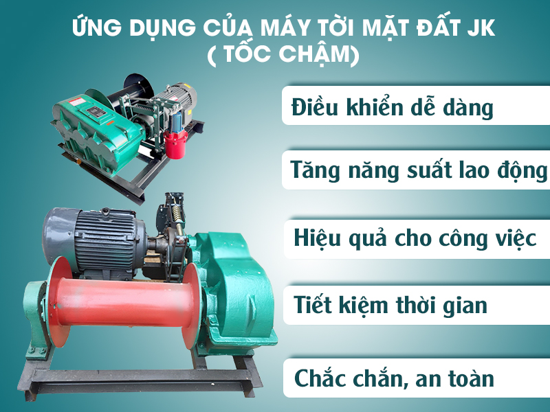 Ứng dụng của máy tời kéo mặt đất 