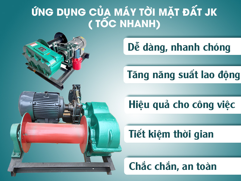 ứng dụng của Máy tời mặt đất JK tốc độ nhanh