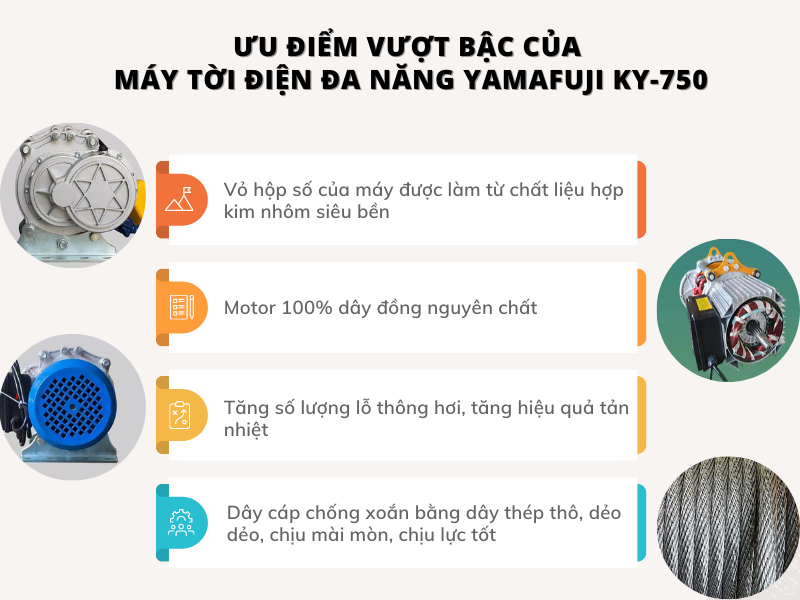 Ưu điểm vượt bậc của máy tời điện KY-750