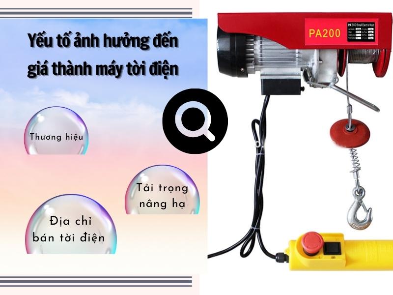 Yếu tố ảnh hưởng đến giá thành máy tời điện