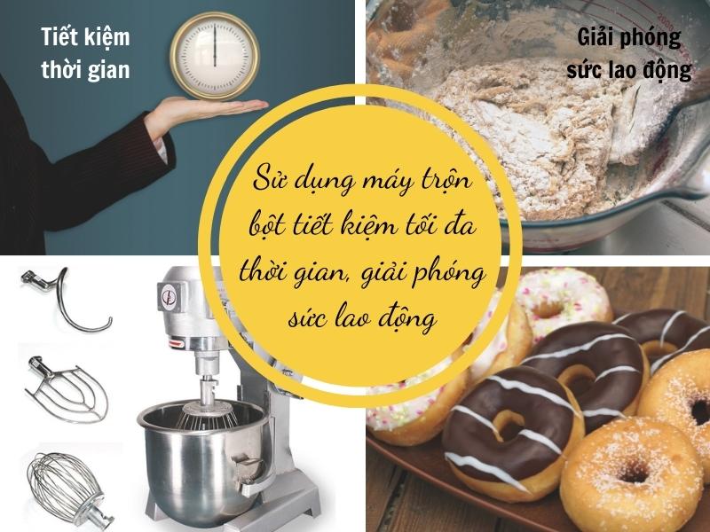 Sử dụng máy trộn bột tiết kiệm thời gian, công sức