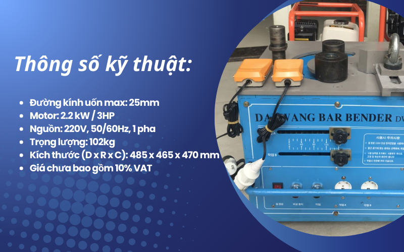 Máy uốn sắt DW-25s