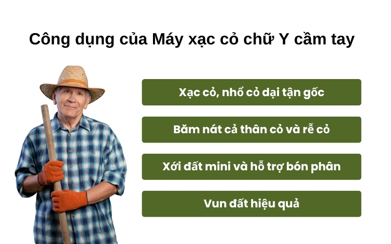 Công dụng của Máy xạc cỏ chữ Y cầm tay