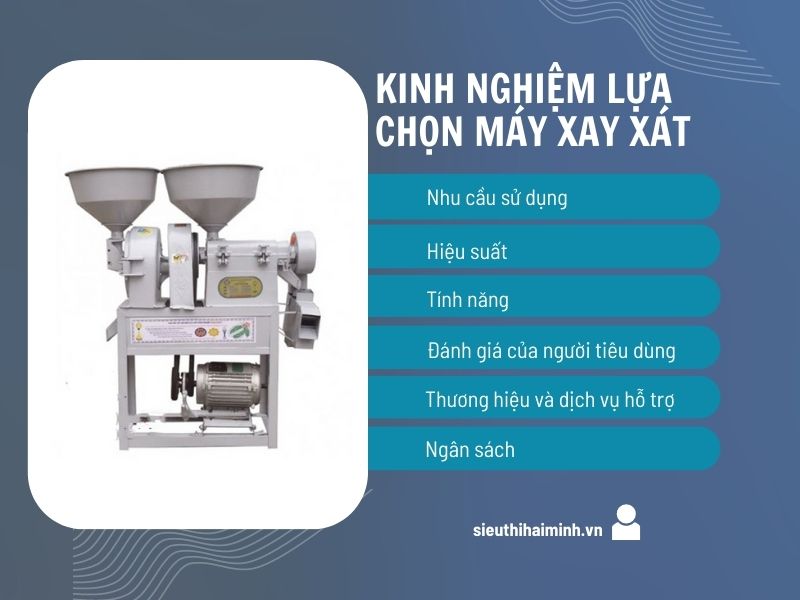Kinh nghiệm lựa chọn máy xay xát tốt nhất