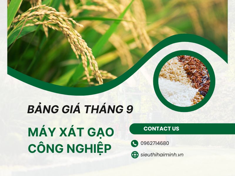 Bảng giá máy xay xát gạo tháng 9 mới nhất