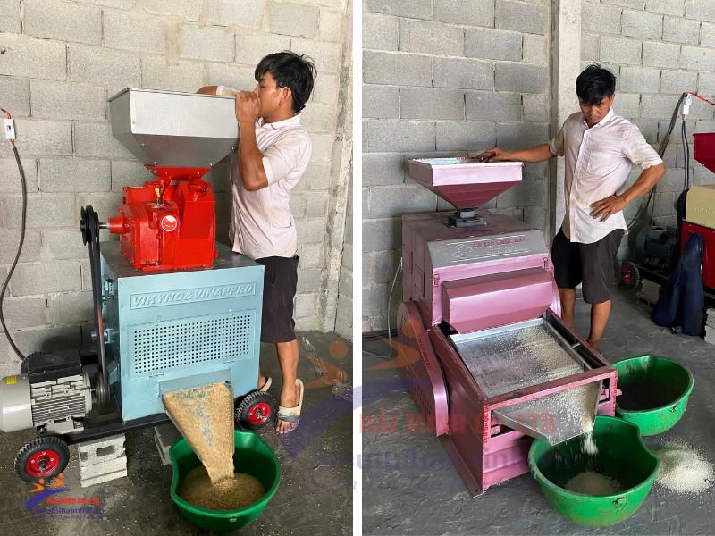 Bộ máy xát gạo HM1000 Hải Minh