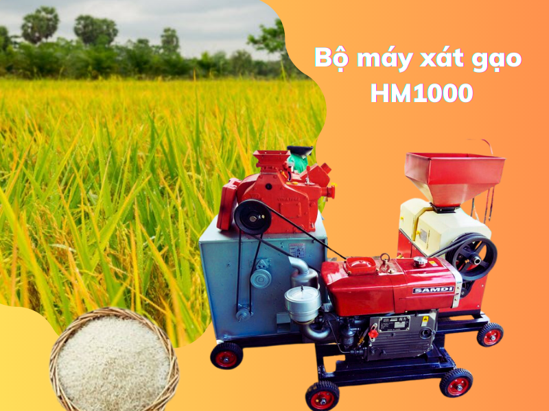 Bộ máy xát gạo HM1000 năng suất cao