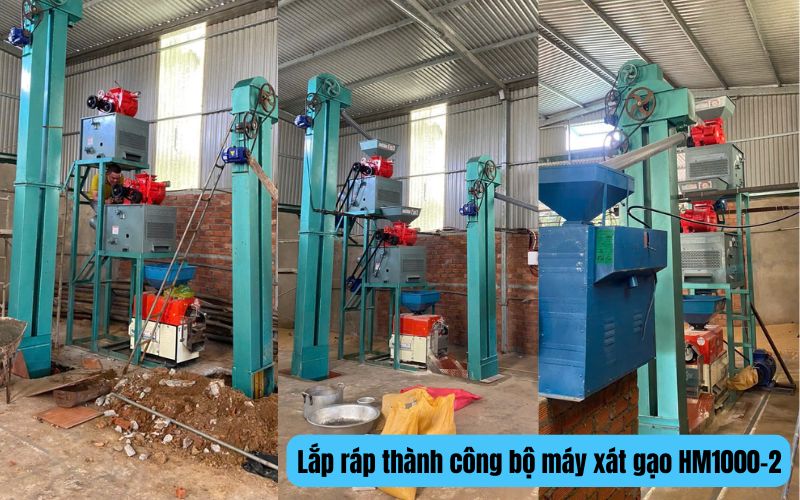Lắp ráp thành công bộ máy xát gạo HM1000-2
