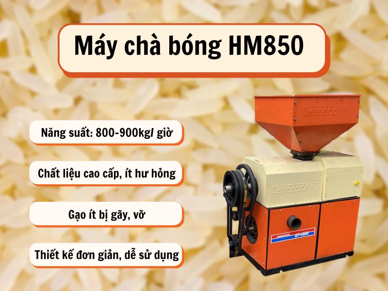 Máy chà bóng gạo HM850 chính hãng tại Siêu thị Hải Minh