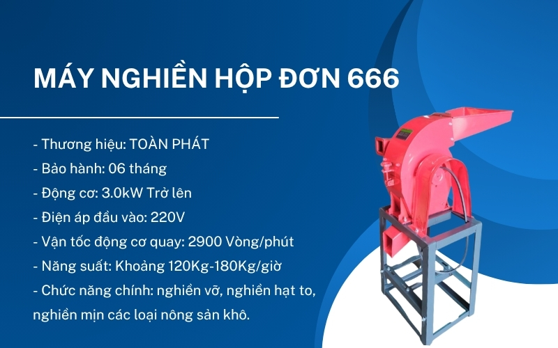 Máy nghiền hộp đơn 666