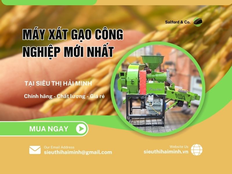 Máy xay xát gạo công nghiệp mới nhất 2023 tại Siêu thị Hải Minh