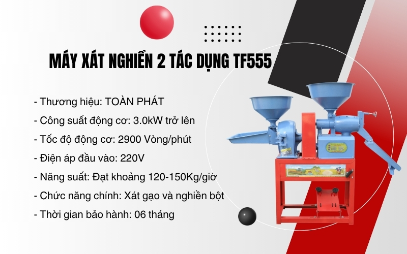 Máy xát nghiền 2 tác dụng TF555