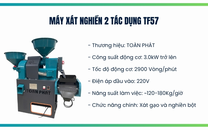 Máy xát nghiền 2 tác dụng TF57