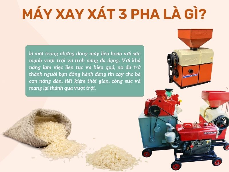Máy xay xát gạo 3 pha là gì?