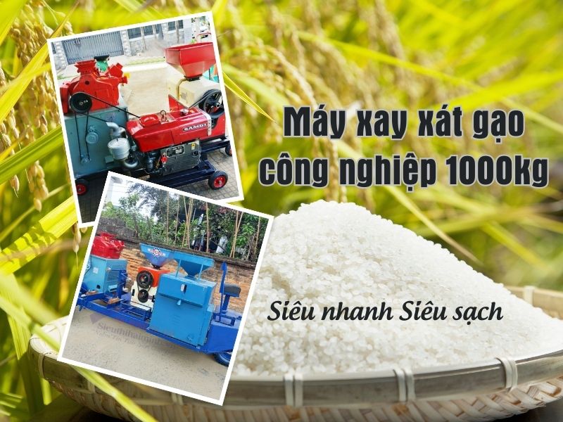 Siêu nhanh siêu sạch với máy xát gạo công nghiệp