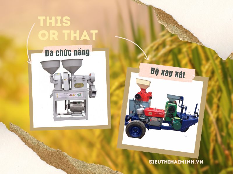 So sánh máy xát gạo đa chức năng với bộ máy xay xát