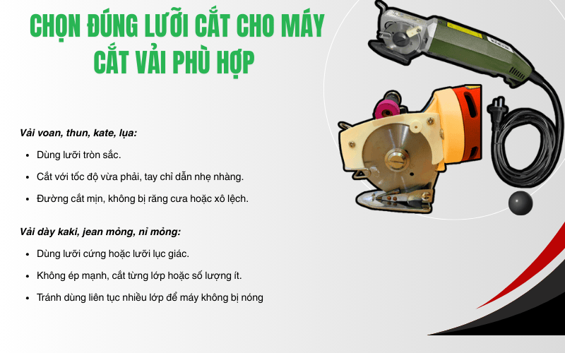 Chọn đúng lưỡi cắt cho máy cắt vải phù hợp