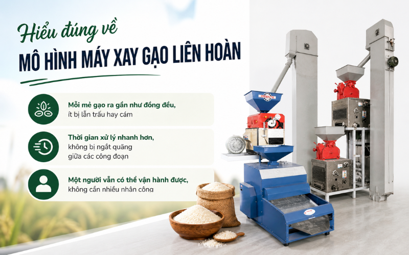 Hiểu đúng về mô hình máy xay gạo liên hoàn 