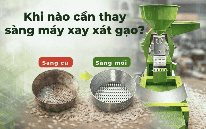 Khi nào cần thay sàng máy xay xát gạo?