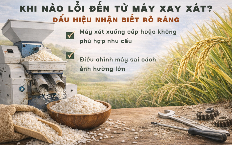 Khi nào lỗi đến từ máy xay xát? Dấu hiệu nhận biết rõ ràng