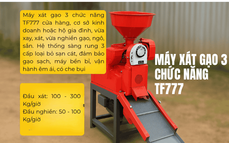 Máy xát gạo 3 chức năng TF777