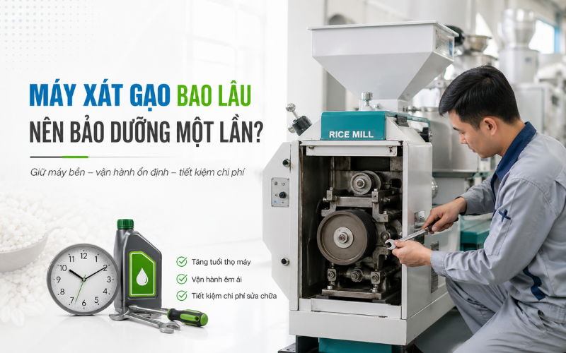Máy Xát Gạo Bao Lâu Nên Bảo Dưỡng Một Lần?