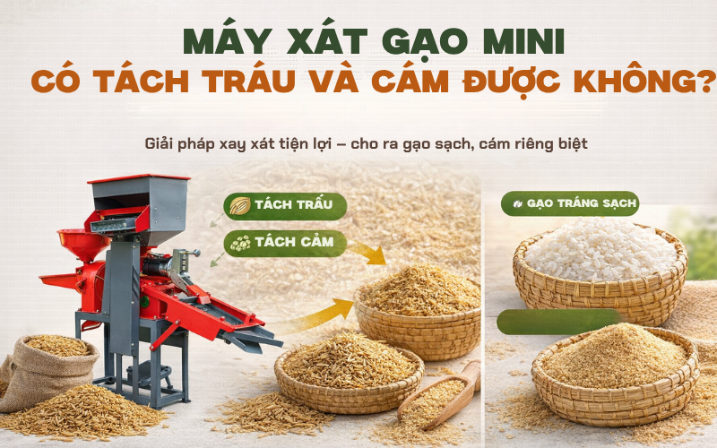 Máy Xát Gạo Mini Có Tách Trấu Và Cám Được Không?