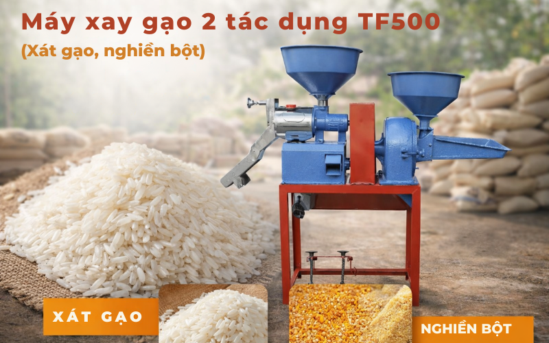 Máy xay gạo 2 tác dụng TF500 xát gạo, nghiền bột