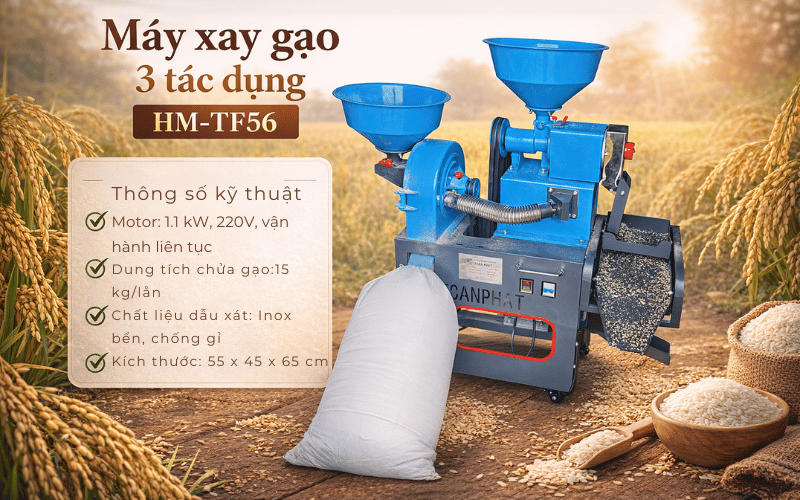 Máy xay gạo 3 tác dụng HM-TF56